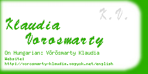 klaudia vorosmarty business card